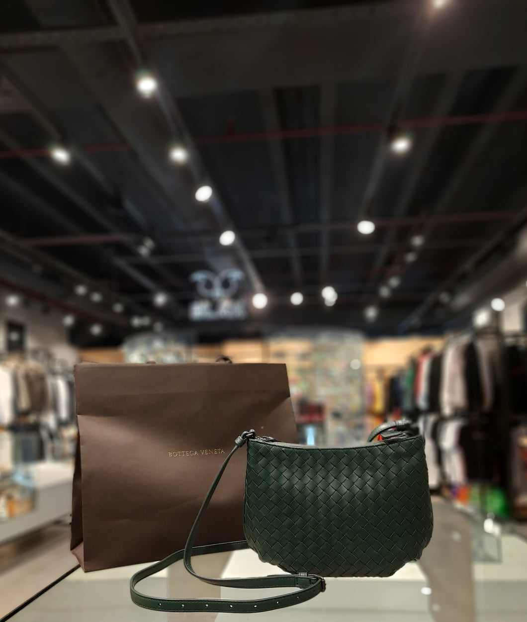 BOTTEGA VENETA CROSSBAG BAG IN GREEN