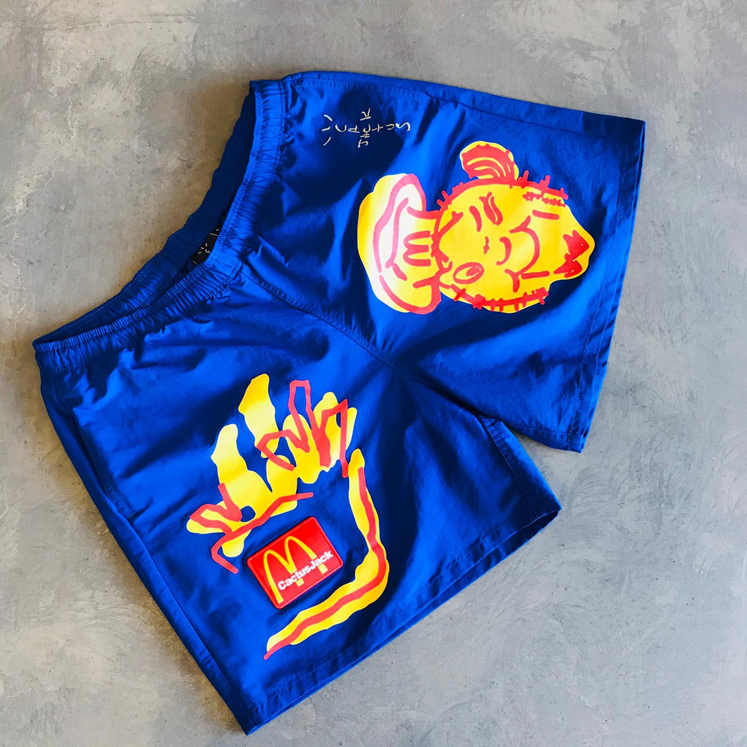 Travis Scott X McDonald’s Cactus jack illusration shorts