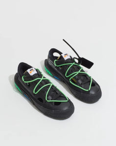 Off White X Nike Blazer Low Black Electro Green