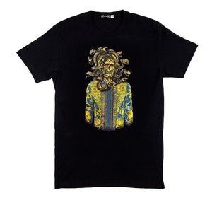 GOF MEDUSA HEAD CRYSTALS TEE BLACK