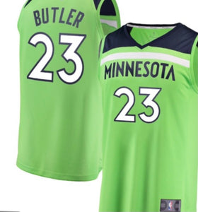 NBA mens minnesota  jimmy butler fanatics branded neon green Jersey