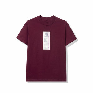 ASSC TEE READ RECEIPT MAROON