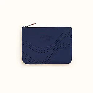 HERMES Neobain Waves Pouch MEDIUM Blue Marine