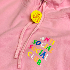 ASSC HOODIE PINK MULTICOLOR LOGO