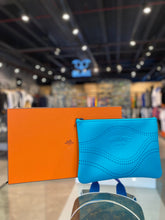 Load image into Gallery viewer, HERMES Neobain Waves Pouch MEDIUM Aqua
