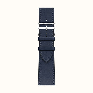 HERMES APPLE WATCH STRAP CLASSIC LEATHER BAND 40MM NAVY