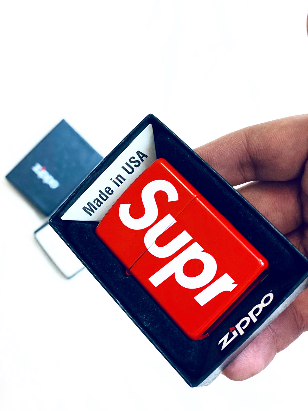 Supreme Zippo Lighter Red