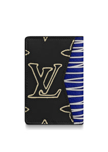 LOUIS VUITTON  Monogram POCKET ORGANIZER Patchwork Brown Blue