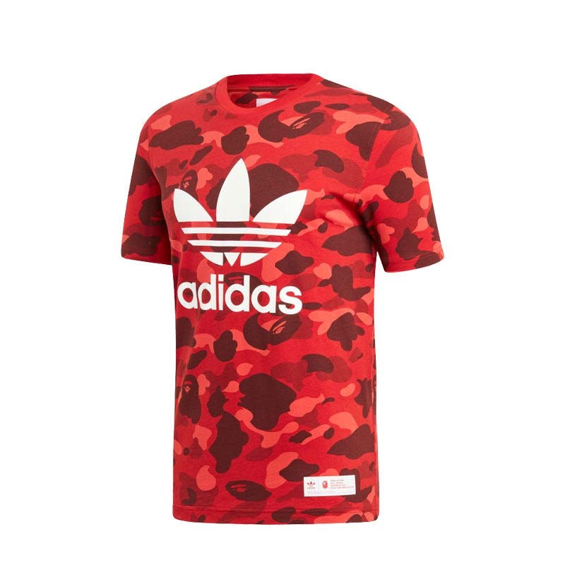 BAPE X ADIDAS TEE RED