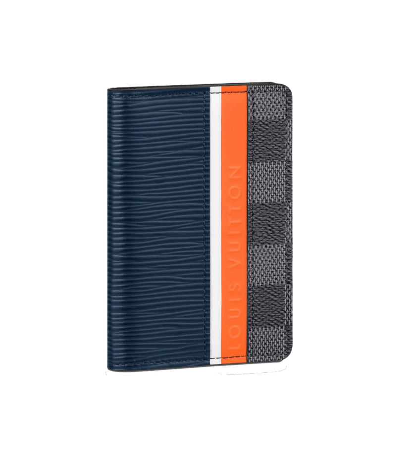 LOUIS VUITTON POCKET ORGANIZER DAMIER EPI BLUE ORANGE