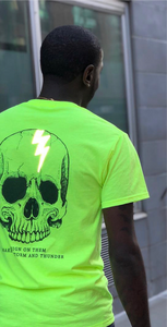 GOF REFLECTIVE SKULL TEE NEON