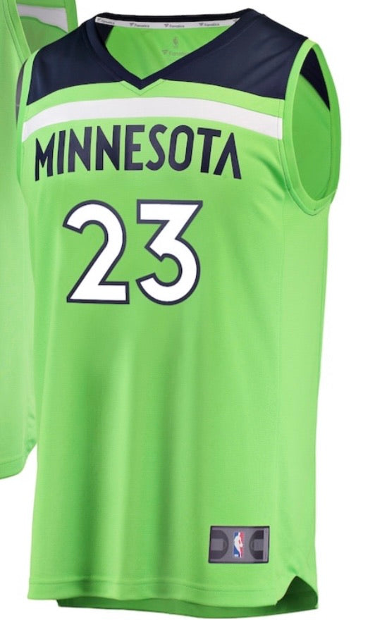 NBA mens minnesota  jimmy butler fanatics branded neon green Jersey