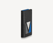 Load image into Gallery viewer, LOUIS VUITTON POCKET ORGANIZER TAIGA LEATHER BLACK WITH TRICOLOR
