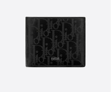 Load image into Gallery viewer, DIOR OBLIQUE GALAXY LEATHER BI-FOLD WALLET BLACK
