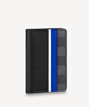 Load image into Gallery viewer, LOUIS VUITTON POCKET ORGANIZER DAMIER EPI BLACK/BLUE
