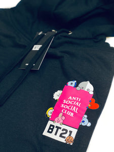 ASSC BT21 HOODIE PINK LOGO