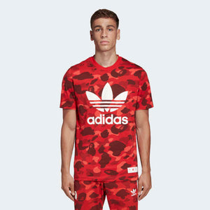 BAPE X ADIDAS TEE RED